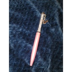 Tokyo Disney - Mickey Charm Rhinestone Ballpoint Twist Pen - Pink Base